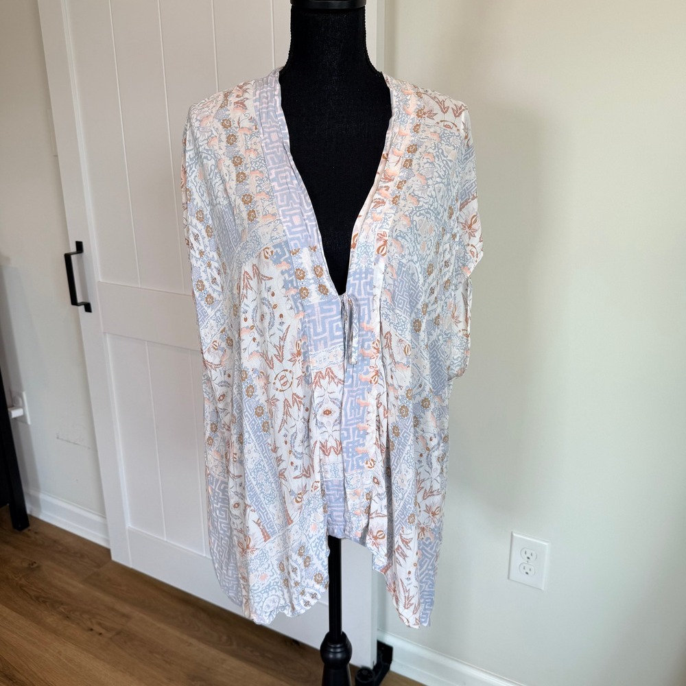 Victoria's Secret Boho Floral Patchwork Kimono Wrap Robe O/S